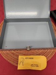 MMF Industries Grey Metal Cash Box With Tray And Keys 11.5 In X7.75 In EUC