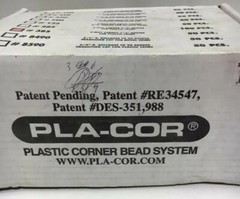 New PLA-COR 256790 3-Way Plastic Corner Cap 3/4″ (Box Of 50)