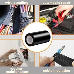 Electrical Tape Wiring Harness wire (10-Pack, Black, 3/4″ W x 20ft L) auto truck