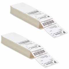 4000 – 4×6 Fanfold Direct Thermal Shipping Labels for Zebra & Rollo Printers USA