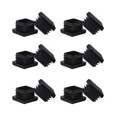 1 1×1 Square Tube End Cap Plastic Plugs 12 Pack, 1×1 1 Inch Square Tubing Plu…