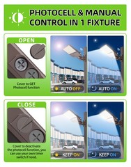 UL Listed LED Parking Lot Light 150W/120W/90W Adjustable with Photocell 22500LM