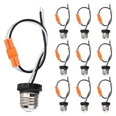 E26 Socket Adapter Light Bulb Pigtail for LED Ceiling Light Downlight (10 Pack)