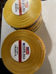 Tape All Yellow Black border Mesh 2” X 200 FT Rolls HUGE LOT (36 Rolls) 7,200FT