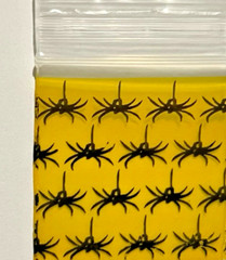 100 SMALL BAGGIES 1515 1.5′ X 1.5′ MINI POLY RESEALABLE DIME BAGS BLACK SPIDER