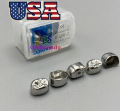 5x Dental Kids Primary Molar Crowns Stainless Steel Pediatric crown 48 Sizes USA
