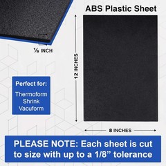 Versatile 1/8″ Thick 8″ x 12″ ABS Plastic Sheet – Textured & Matte Finish