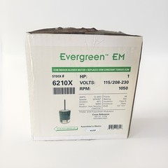 Genteq EVERGREEN EM 1 HP Fan & Blower Motor – 1075Rpm, 208-230V, 5 Speed