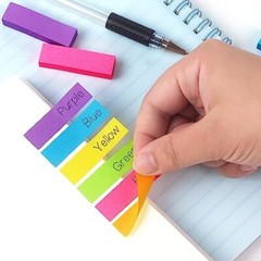 30 Pads 0.6×2 Inch Sticky Notes Flags Tabs Page Markers 6 Bright 0.6×2 6 Colors