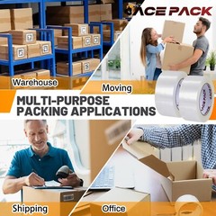 36 ROLLS – 2 INCH x 110 Yards (330 ft) Clear Carton Sealing Packing Package Tape