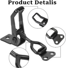 2 PCS Black Toggle Latch Clamp 300Lbs Heavy Duty Adjustable Pull Latch – Quick R