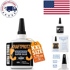 XXL 1.76 oz Automotive Super Glue – Vibration-Proof, Clear Cyanoacrylate Formula