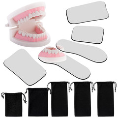 5 Pieces Dental Mirror for Teeth Intraoral Photography Mouth Mirror Occlusal Buc