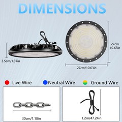 20Pack 200W Led UFO High Bay Light Industrial Commercial Factory Warehouse Light