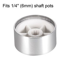 2pcs Potentiometer Knob Silver Tone Smooth Surface 25mmx13mm Volume Control Knob