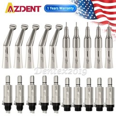 AZDENT Dental Handpiece Slow Low Speed Contra Angle Straight Air Motor 2/4Hole