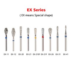 100pcs SANDENT Dental Diamond Burs For High Speed Handpiece Friction Grip 1.6mm