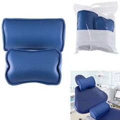 Dental Chair Accessories Memory Foam Headrest & Lumbar Support Pillows Dark Blue