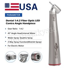 Abdent Dental 1:4.2 LED Fiber Optic Quattro Spray Contra Angle Handpiece