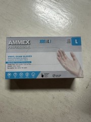 100 Medical Exam Gloves Large AMMEX Professional Vinyl Disposable Buy More Save