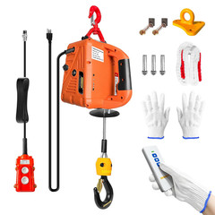 Power Electric Portable Hoist Winch 1500LBS, 3 in 1 Electric Cable Hoist 110V 25