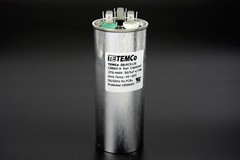 TEMCo 50+5 uf/MFD 370-440 VAC volts Round Dual Run Capacitor 50/60 Hz -Lot-5