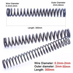 Length 300mm Compression Spring Pressure Springs Wire Dia 0.2mm-2mm OD 2mm-30mm