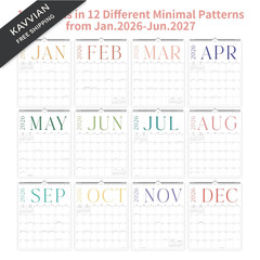 Wall Calendar 2026-2027, JAN 2026-JUNE 2027 14.5×11.5 In, Colourful-BigLetter