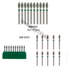 Dental Diamond Football Dia FG 368/023C Burs Pointed Coarse Grit High Speed Burr
