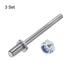 3Pcs Landing Gear Steel Axle 0.2 Inch 3 Inch M8 Shaft with Nuts for RC