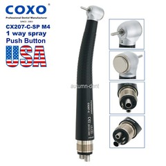 US COXO Dental High Speed Air Turbine Handpiece 4 Hole Anti-retraction Colorful