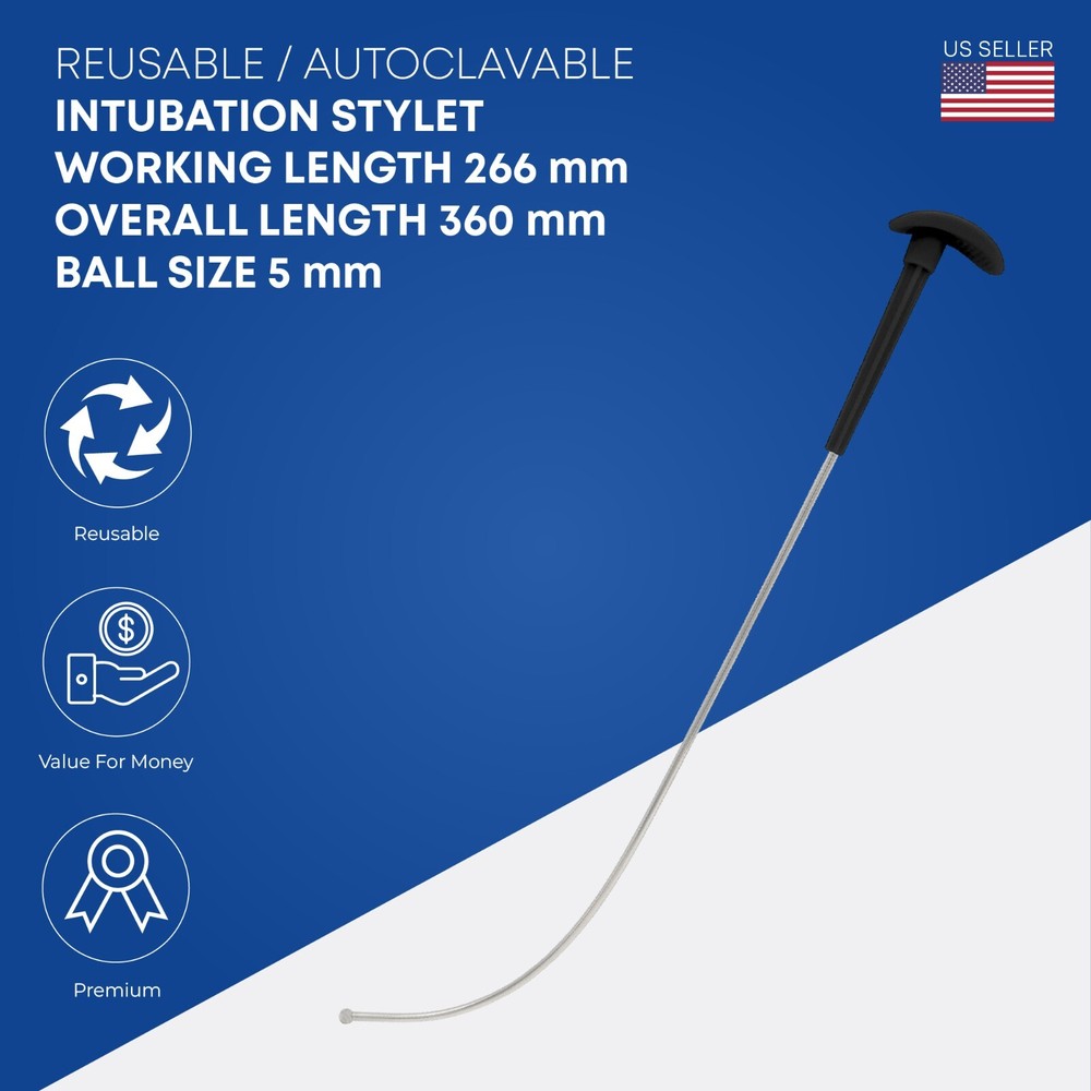 Reusable Intubation Stylet – 12.5″ (31.7cm) Anesthesia Instruments