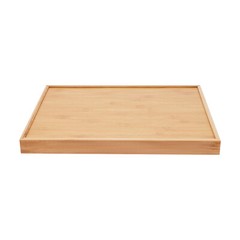 Bamboo Serving Trays 4-Piece Set Rectangular 18.1 × 13 × 1.4 In Log Color