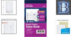 2-Part Carbonless Sales Books, 50 Sets Each, Perfect for On-the-Go Transactions