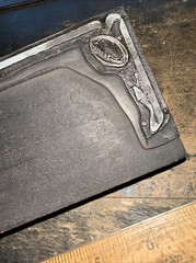 Print Block “ Decorative Background, Football, Letter H “