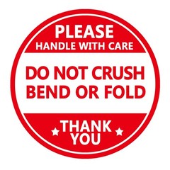 Do not Crush Bend or Fold Shipping Handling Stickers Labels 2 Inch 500 Pcs New