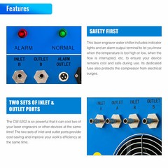OMTech Water Chiller CW3000 CW5000 CW5200 CW5202 for CO2 Laser Engraver Cutter