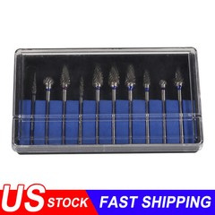 1-10 Dental Lab Polishing Bur Drills Tungsten Steel Carbide Burs Burrs 2.35MM ns