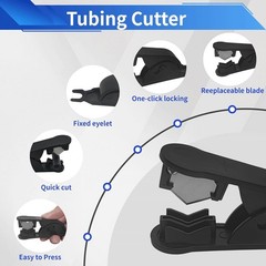 Push to Connect Air Hose Fittings Kit with Tubing Cutter, 30 Pieces, 5/32 to 1/2
