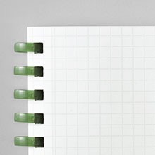 Sooofa Soft Ring Notebook, 0.2 inch (4 mm) Grid Ruled, 80 Sheets, A5
