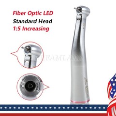 Dental 1:5 LED Slow Speed Handpiece Fiber Optic Increase Internal 4 Spray E-Type
