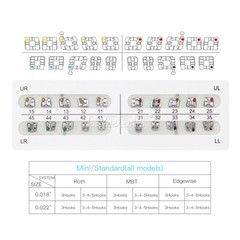 20 X AZDENT Dental Orthodontic Bracket Braces Mini Standard Roth MBT 018/022