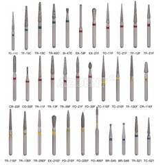 AZDENT 100Type Dental Diamond Burs FG Drill F High Speed Handpiece 1.6mm 5pc/PK