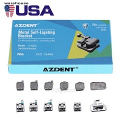 5X AZDENT Dental Orthodontic Self Ligating Brackets Braces Roth.022 Hooks 345 US