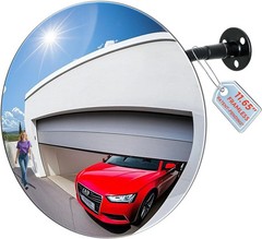 11.65 Inch Frameless 1.8mm Thick Acrylic Convex Mirror – Adjustable Wide Angle V