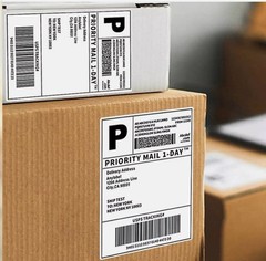 4″x6″ Fanfold Direct Thermal Shipping Labels for Zebra and Rollo 500 PCS