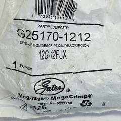 GATES 12G-12FJX HYDRAULIC HOSE CRIMP FITTING G25170-1212