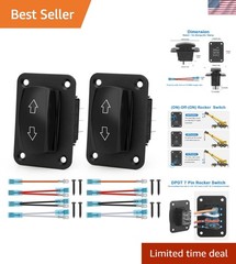 2PCS Up Down Momentary Toggle Switch 12V 24V for RVs and Boats – Easy Install
