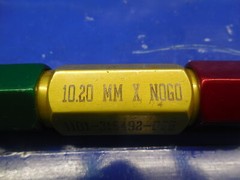 9.80 & 10.20 MM CLASS X SMOOTH PIN PLUG GAGE GO NO GO 10 10.0 MM .3750 +.0108