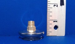 Air Compressor Pressure Gauge 1/8″ Brass NPT Back Mount 160 PSI 1″ Button Case